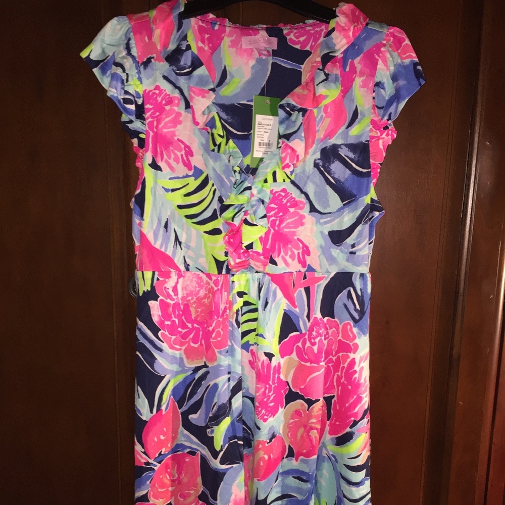 NWT Lilly Pulitzer $250 Clare Silk Crepe Dress